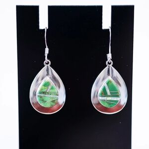 Green turquoise earrings